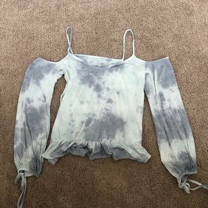 marbled pattern blouse